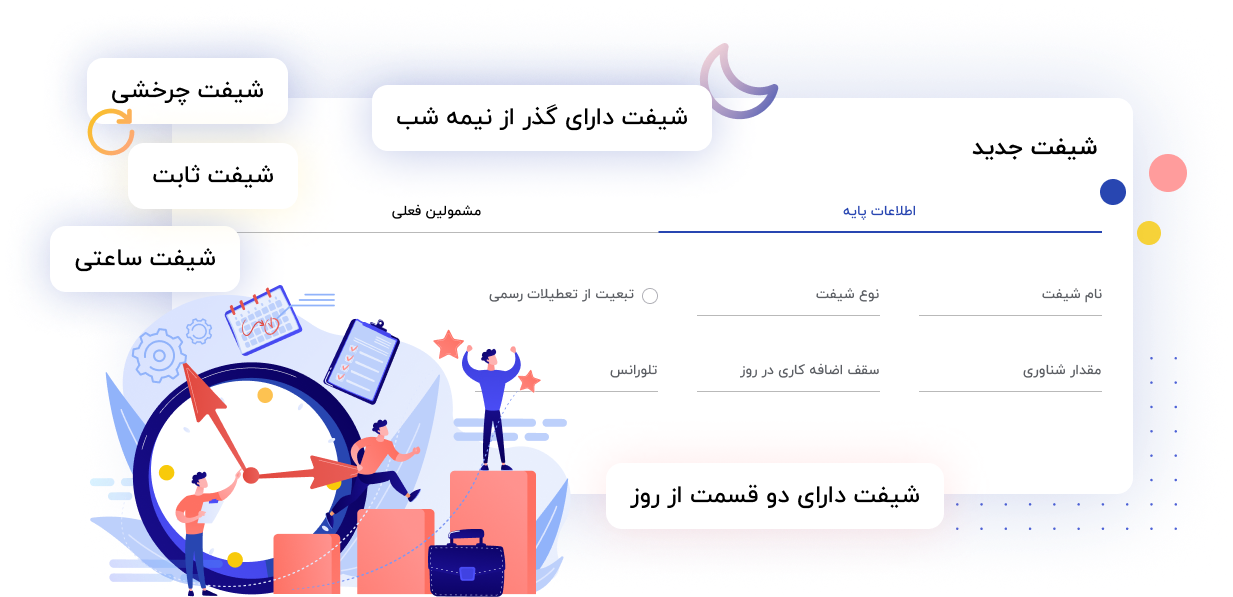 تنوع شیفت ها